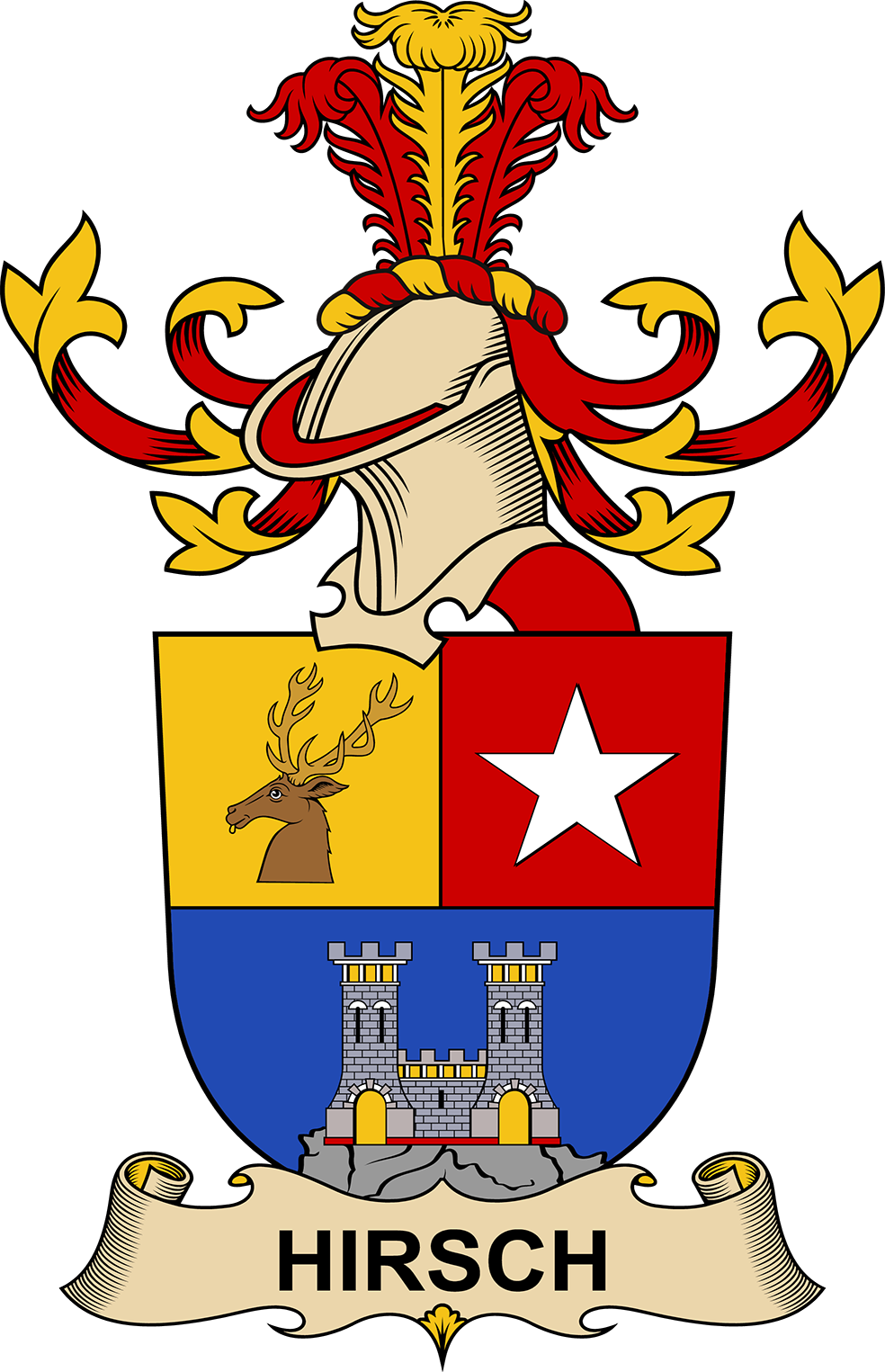 HIRSCH-(DE-KRONEUWERK)-AUSTRIAN-COA