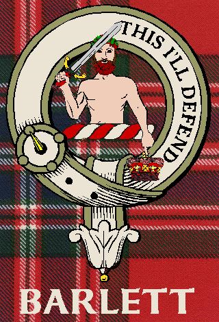 BARLETT-MacFarlane-Clan-M–SCOTTISH-TARTAN-CLAN-BADGE