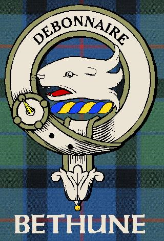 BETHUNE-Flower-Of-Scotland–SCOTTISH-TARTAN-CLAN-BADGE