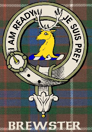 BREWSTER-Fraser-Htg-A–SCOTTISH-TARTAN-CLAN-BADGE