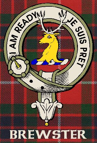 BREWSTER-Fraser-Red-M–SCOTTISH-TARTAN-CLAN-BADGE