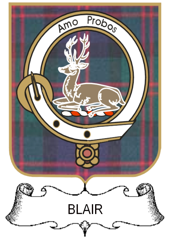 Blair–SCOTTISH-TARTAN-CLAN-BADGE