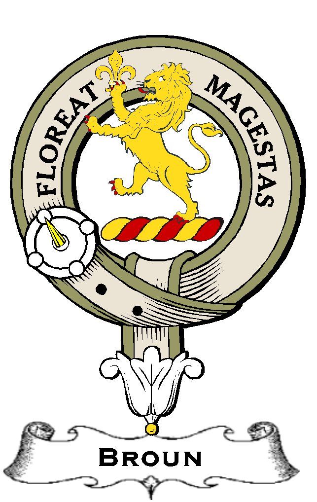 Brouin–SCOTTISH-CLAN-BADGE-VINTAGE