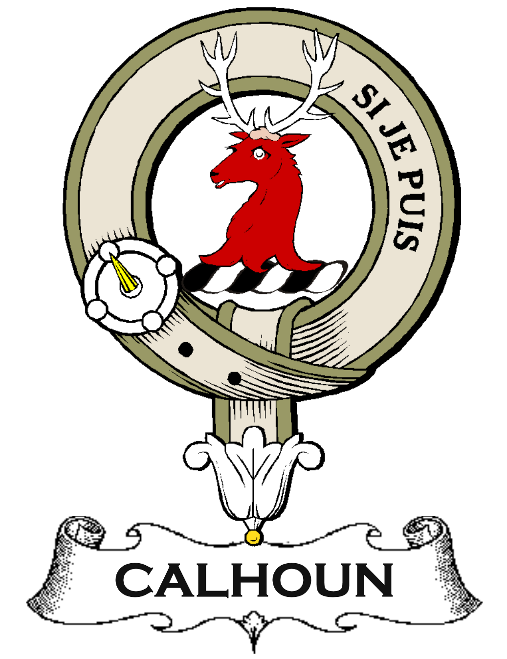 CALHOUN–SCOTTISH-CLAN-BADGE-VINTAGE