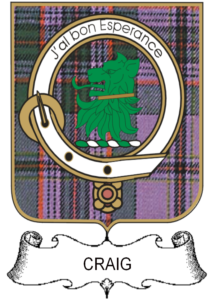 CRAIG–SCOTTISH-TARTAN-CLAN-BADGE