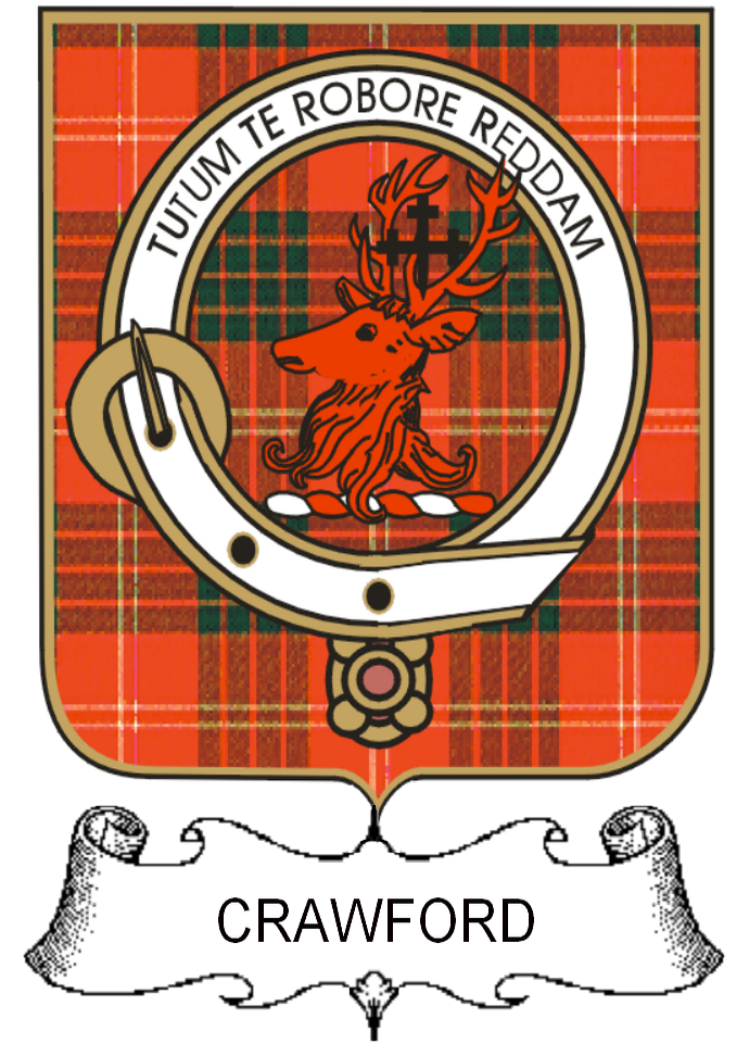 CRAWFORD–SCOTTISH-TARTAN-CLAN-BADGE