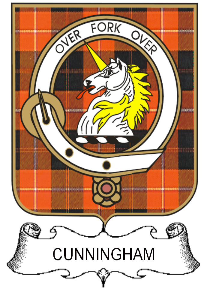 CUNNINGHAM–SCOTTISH-TARTAN-CLAN-BADGE