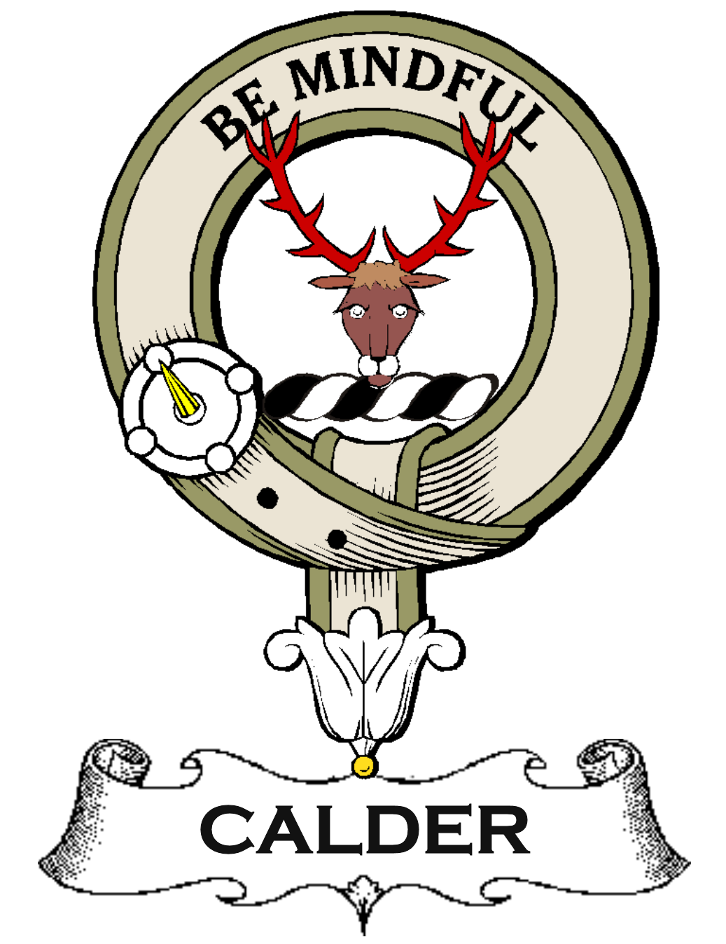 Calder–SCOTTISH-CLAN-BADGE-VINTAGE