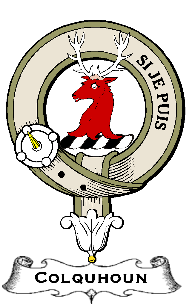 Colquhoun–SCOTTISH-CLAN-BADGE-VINTAGE