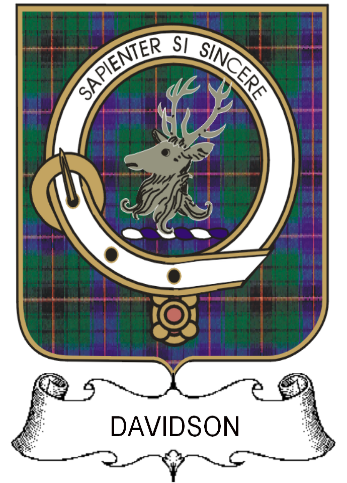 DAVIDSON–SCOTTISH-TARTAN-CLAN-BADGE