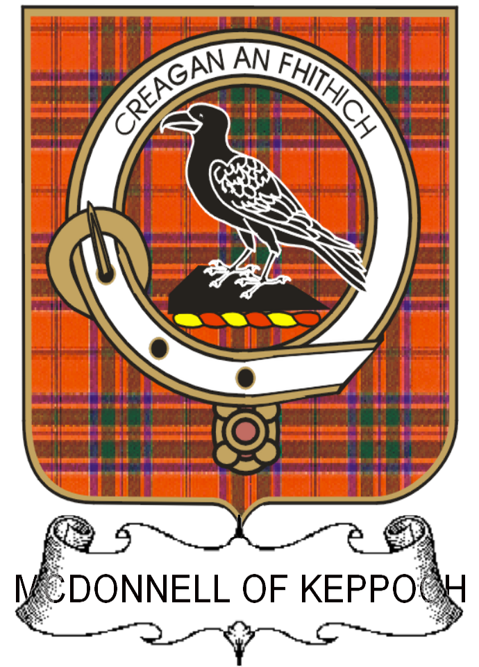 MCDONNELL-OF-KEPPOCH–SCOTTISH-TARTAN-CLAN-BADGE