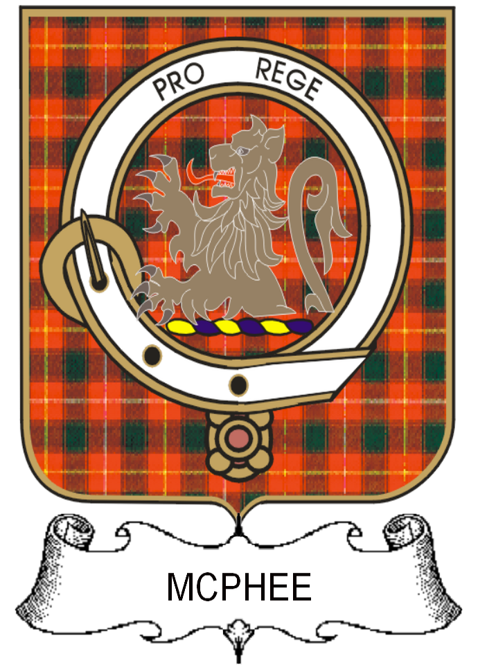 MCPHEE–SCOTTISH-TARTAN-CLAN-BADGE