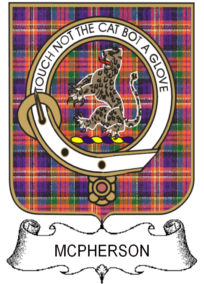MCPHERSON–SCOTTISH-TARTAN-CLAN-BADGE