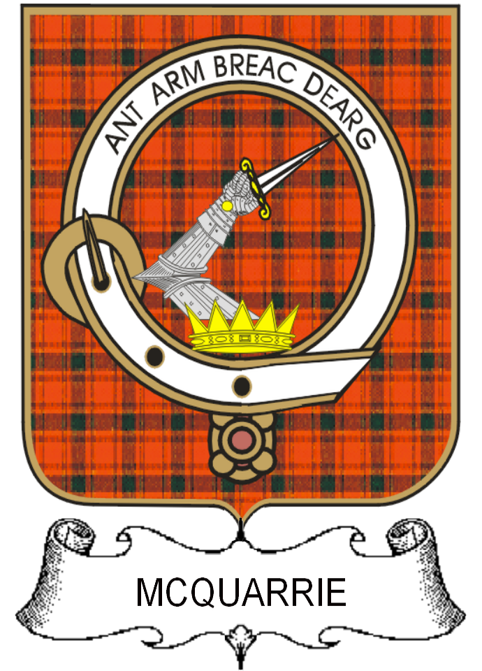 MCQUARRIE–SCOTTISH-TARTAN-CLAN-BADGE