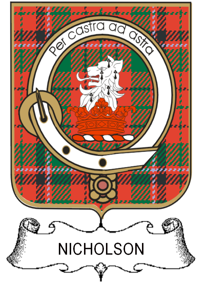 NICHOLSON–SCOTTISH-TARTAN-CLAN-BADGE