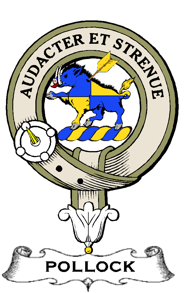 Pollock–SCOTTISH-CLAN-BADGE-VINTAGE