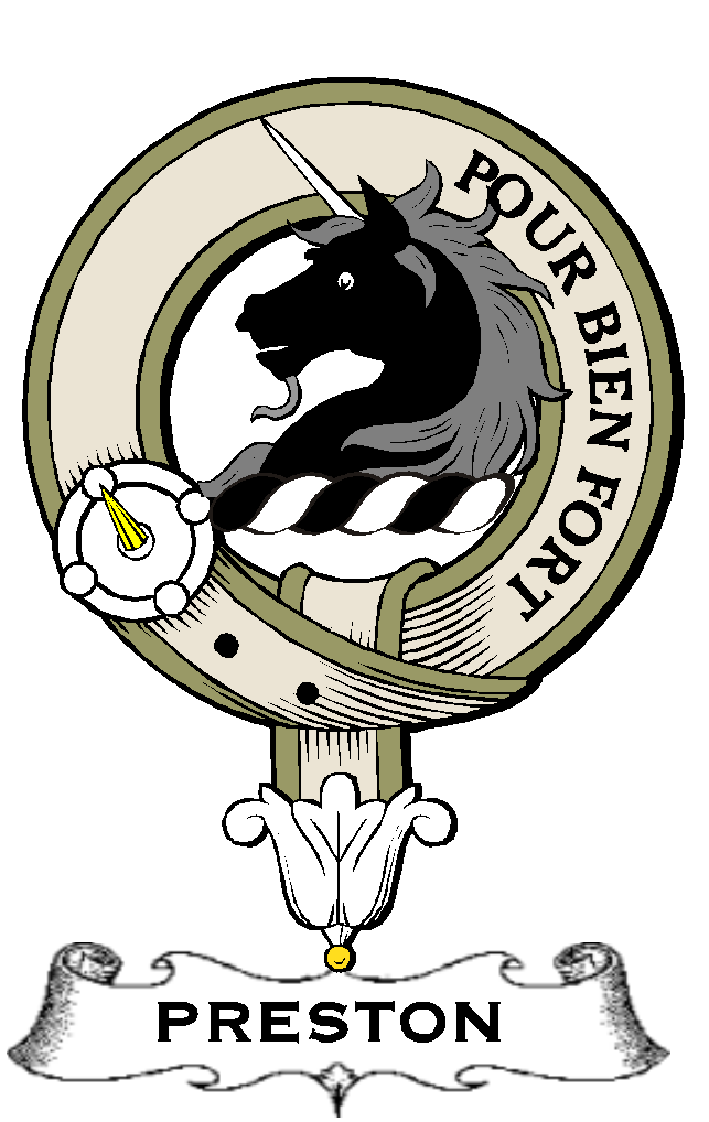 Preston–SCOTTISH-CLAN-BADGE-VINTAGE