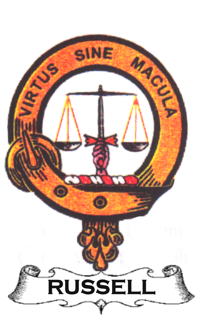 RUSSELL–SCOTTISH-CLAN-BADGE-VINTAGE