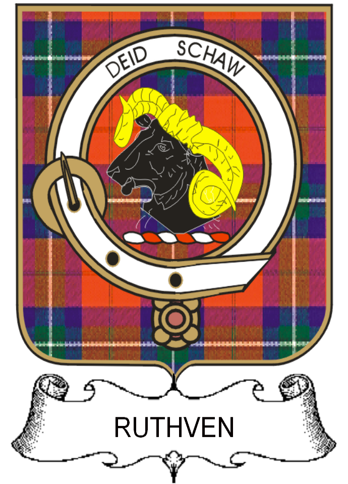 RUTHVEN–SCOTTISH-TARTAN-CLAN-BADGE