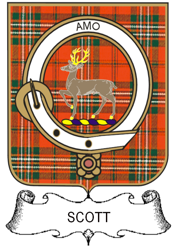 SCOTT–SCOTTISH-TARTAN-CLAN-BADGE