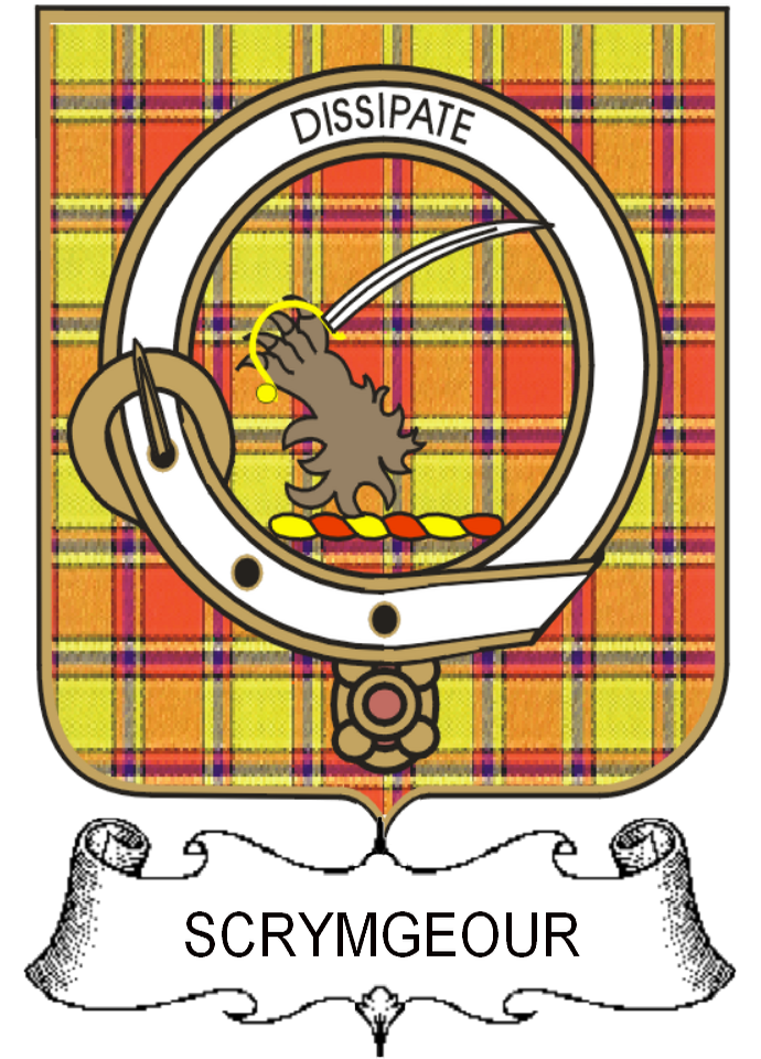SCRYMGEOUR–SCOTTISH-TARTAN-CLAN-BADGE