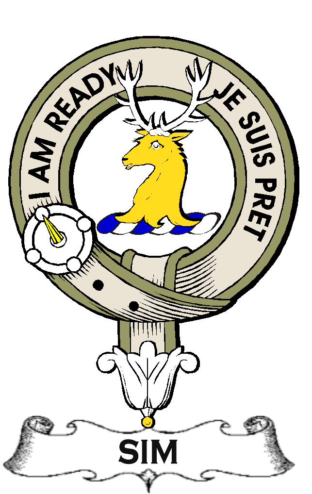 SIM–SCOTTISH-CLAN-BADGE-VINTAGE