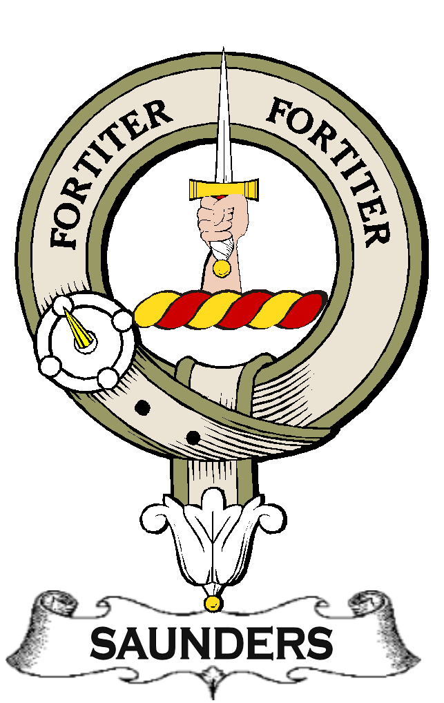 Saunders–SCOTTISH-CLAN-BADGE-VINTAGE