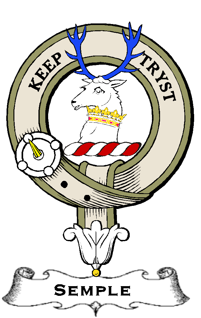 Semple–SCOTTISH-CLAN-BADGE-VINTAGE