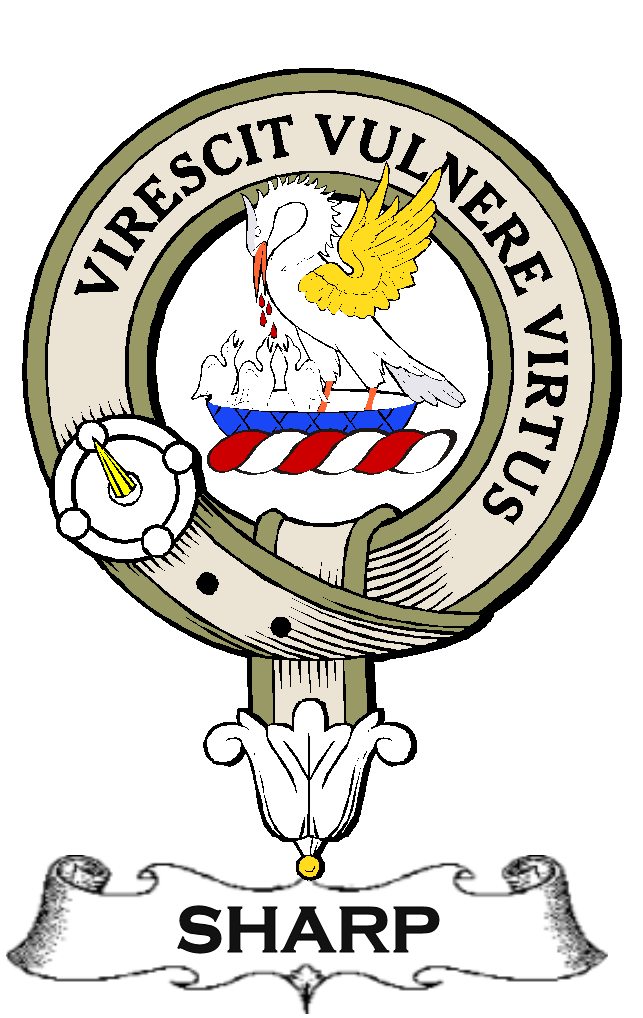 Sharp–SCOTTISH-CLAN-BADGE-VINTAGE