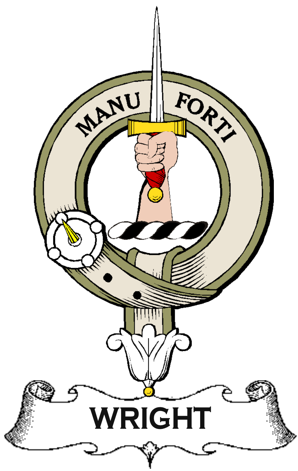 WRIGHT–SCOTTISH-CLAN-BADGE-VINTAGE