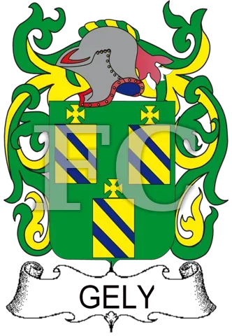 Gely English coat of arms